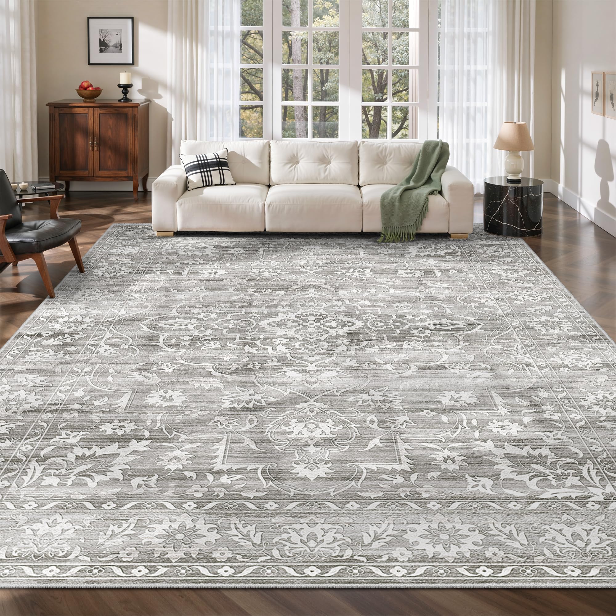 Washable Neutral Soft Rug