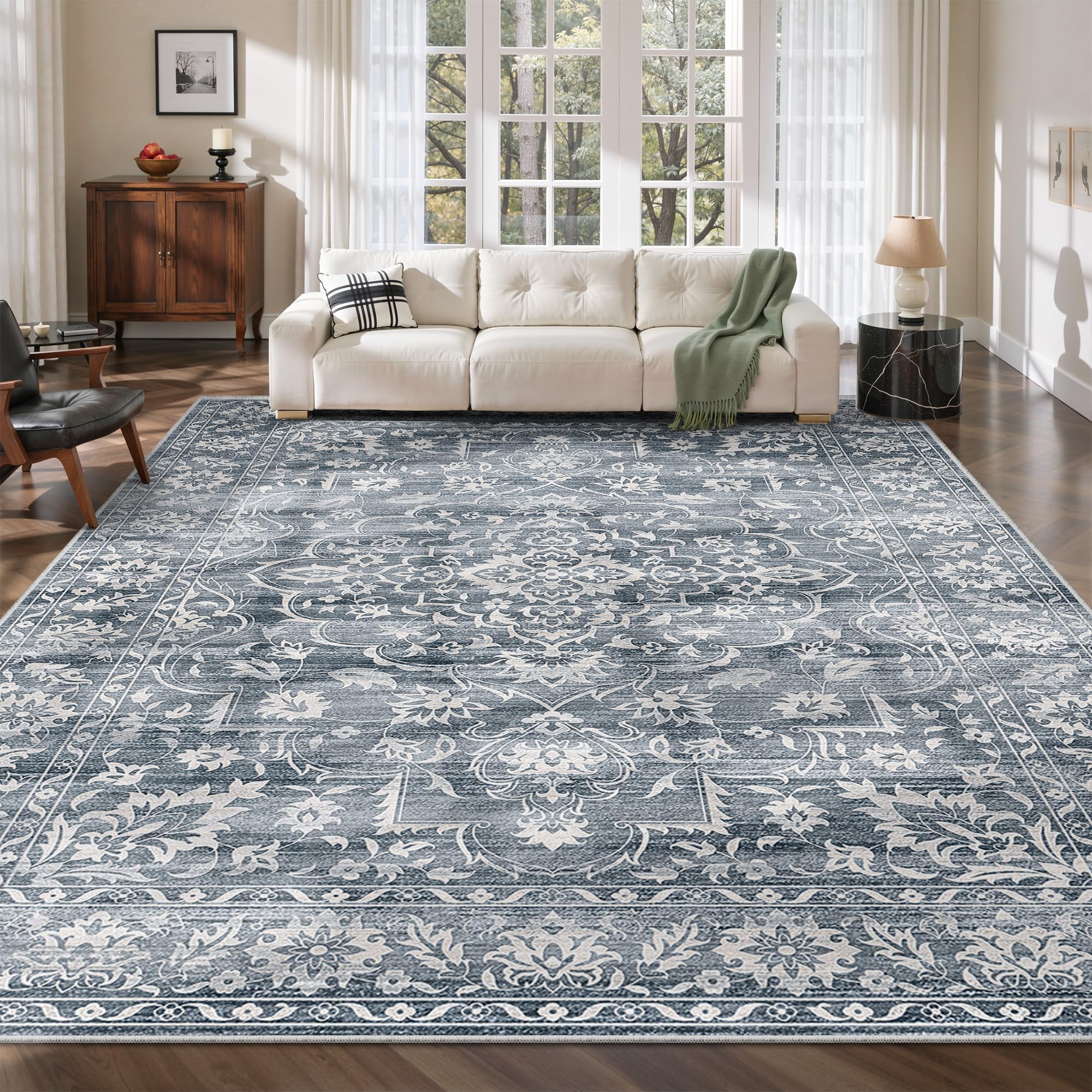 Washable Neutral Soft Rug