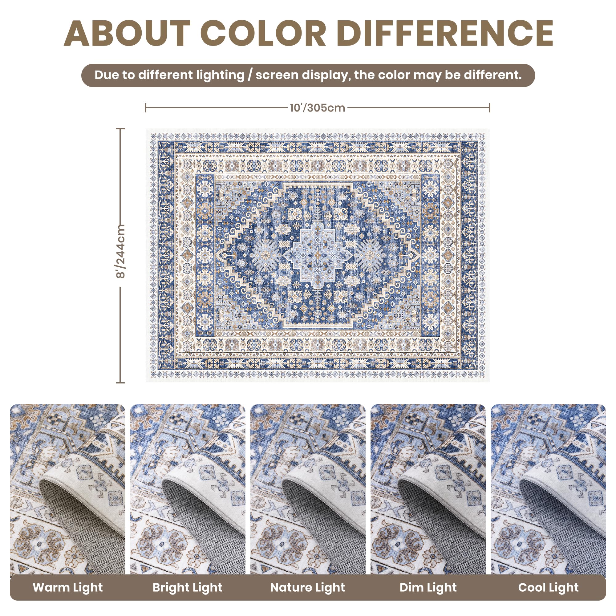 Non-Slip Backing Washable Rugs