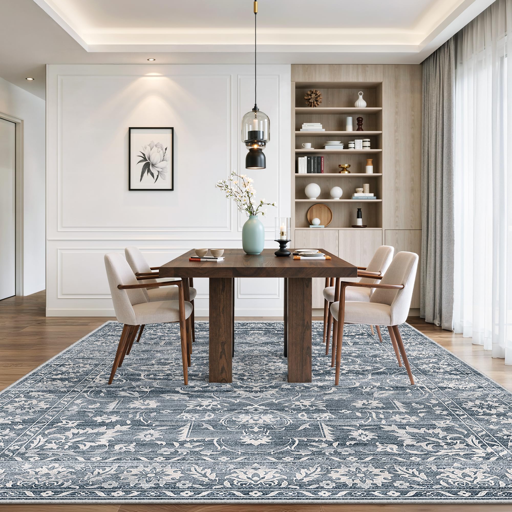 Washable Neutral Soft Rug