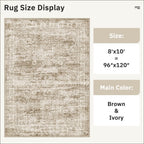 Vintage beige living room rug