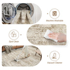 Vintage beige living room rug