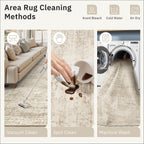 Vintage beige living room rug