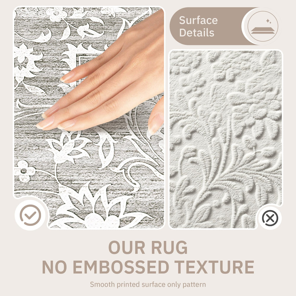 Washable Neutral Soft Rug