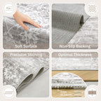 Washable Neutral Soft Rug