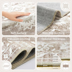 Washable Neutral Soft Rug
