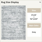 Vintage beige living room rug