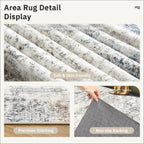 Vintage beige living room rug