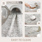 Washable Neutral Soft Rug