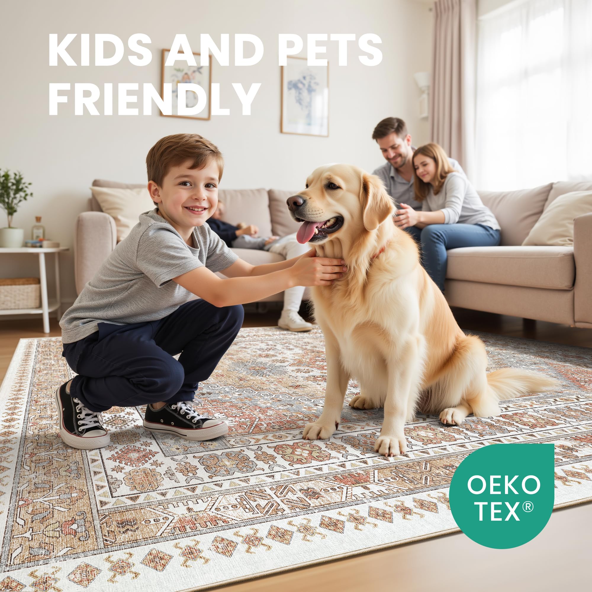 Non-Slip Backing Washable Rugs