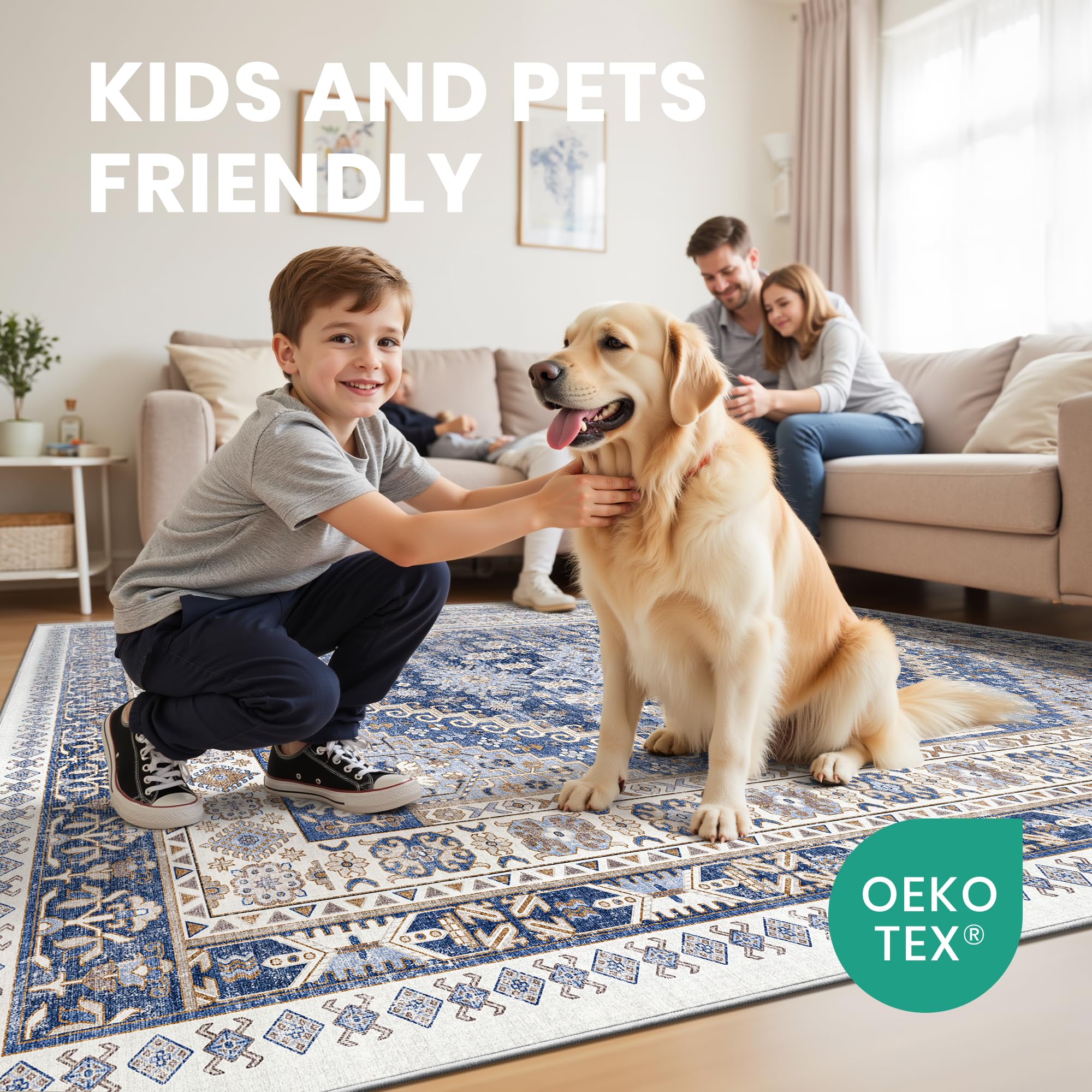 Non-Slip Backing Washable Rugs