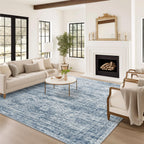 Vintage beige living room rug