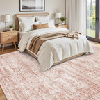 Vintage beige living room rug