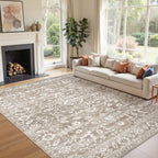 Washable Neutral Soft Rug