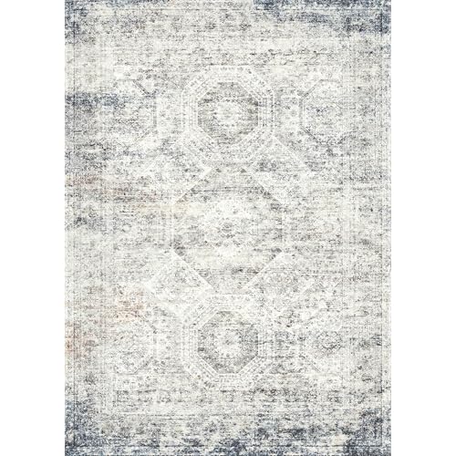 Vintage beige living room rug