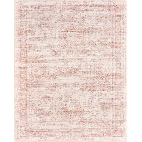 Vintage beige living room rug